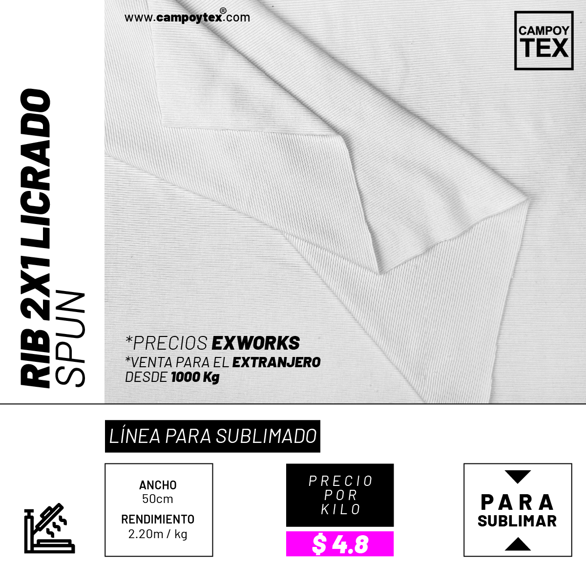 Rib 2x1 Licrado Spun